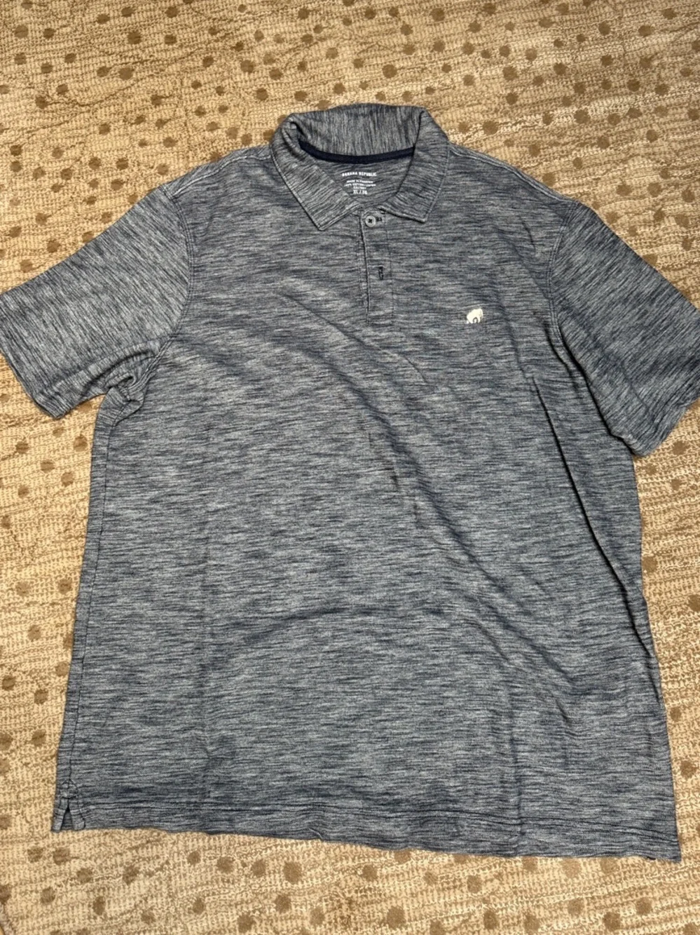 Banana Republic Heathered Slate Blue Polo